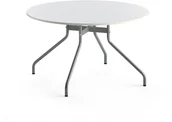 Stoły i stoliki do biura - AJ Produkty Stół AROUND, 1200 mm, biały laminat, szary aluminium - miniaturka - grafika 1
