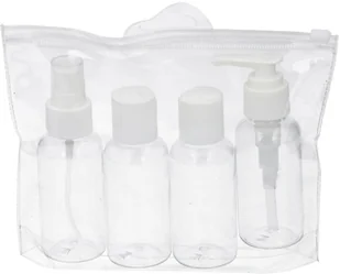 Dunlop Zestaw butelek podróżnych na kosmetyki + kosmetyczka Dunlop x4 E-10301 - Kosmetyczki, organizery i kuferki - miniaturka - grafika 2