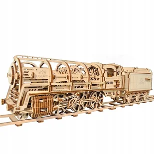 Ugears Model mechaniczny do składania. Lokomotywa z tendrem V-Ekspres, 70058 - Modele do sklejania - miniaturka - grafika 3