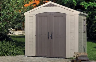 Keter Domek narzędziowy Factor, kremowy, 256,5x182x243 cm - Altany ogrodowe - miniaturka - grafika 4