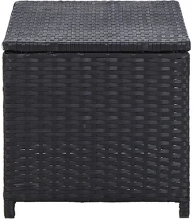 vidaXL vidaXL Stolik kawowy, czarny, 70x40x38 cm, polirattan - Ławy i stoliki kawowe - miniaturka - grafika 2