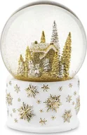 Ozdoby bożonarodzeniowe - Art-Pol Art-Pol Szklana Kula Z Pozytywką ŚWIĄTECZNA KRAINA ZŁOTA 139900 - miniaturka - grafika 1