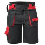 Odzież robocza - LAHTI PRO Spodenki robocze krótkie bawełniane czarno-czerwone rozmiary S-3XL L40704) LPL4070401 - miniaturka - grafika 1