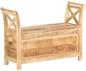 Ławki do przedpokoju - vidaXL Ławka do przedpokoju, 103x33x72 cm, lite drewno mango vidaXL - miniaturka - grafika 1