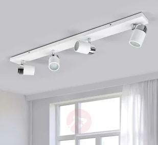 Lindby Nowoczesna 4-lampowa lampa łazienkowa chrom z białym IP44 - Kardo - Lampy sufitowe - miniaturka - grafika 2