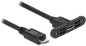 Kable USB - Delock Kabel USB 2.0 Micro B > Micro-B BU/ST 1,0 m montażu 85246 - miniaturka - grafika 1