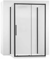 Kabiny prysznicowe - Rea Czarna przyścienna 100x80 Rapid Slide - miniaturka - grafika 1