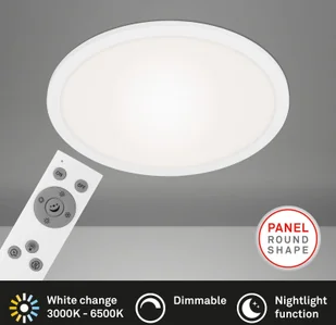 Briloner Panel LED Piatto CCT z pilotem, okrągły, biały - Lampy pozostałe - miniaturka - grafika 3