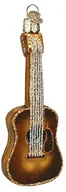 Dekoracje domu - Old World Christmas Instruments Glass Blown Ornaments for Christmas Tree Gitarre, brokat brązowy, 4,75 x 1 - miniaturka - grafika 1