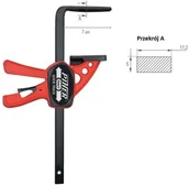 Imadła i ściski - PIHER Ścisk stołowy QUICK T-Track - 15cm do szyny/listwy prowadzącej P52101 P52101 - miniaturka - grafika 1