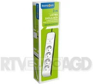 Przedłużacze i rozgałęźniki - Reinston Reinston ALZ013 listwa zasilająca 4 gniazda 3 m biały ALZ013 - miniaturka - grafika 1