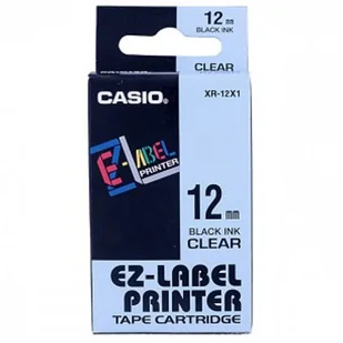 Casio XR-12 X 12 mm czarny na przezroczysty XR12X - Papier do drukarek - miniaturka - grafika 2