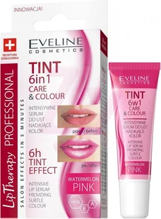 Eveline Tint 6w1 Care&Colour Serum Do Ust 02 Pink 12ml - Balsamy do ust - miniaturka - grafika 2