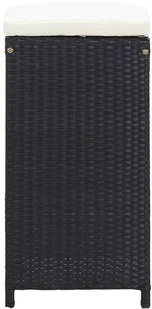 vidaXL 9-cz zestaw ogrodowych mebli barowych ratan PE czarny 49569 - Pozostałe meble ogrodowe - miniaturka - grafika 9