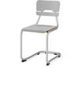 Meble do szkół i przedszkoli - AJ Produkty Krzesło szkolne LEGERE I, H 450 mm, srebrny, szary - miniaturka - grafika 1