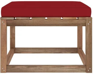 VidaXL Lumarko Podnóżek ogrodowy z poduszką w kolorze winnej czerwieni 3067269 VidaXL - Pufy i podnóżki - miniaturka - grafika 3