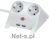 Listwy zasilające - Brennenstuhl Desktop-Power USB-Charger 2x Power 2x USB white (1153520222) - miniaturka - grafika 1