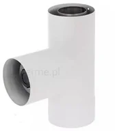 Kominy i akcesoria - Spiroflex Trójnik dwuścienny z deklem redukcyjny fi80/125-60/100 Biały SX-TDNV80/125TDRB SX-TDNV80/125TDRB - miniaturka - grafika 1