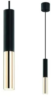 Orlicki Design Lampa wisząca 1 punktowa Slimi S nero/gold tuba czarno złota sopel - Slimi S nero/gold - Lampy sufitowe - miniaturka - grafika 2