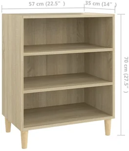 vidaXL Lumarko Szafka, kolor dąb sonoma, 57x35x70 cm, płyta wiórowa 806052 - Szafki do salonu - miniaturka - grafika 12