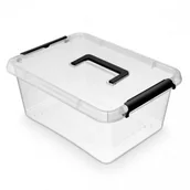 Pudła i pojemniki do przechowywania - Pojemnik do przechowywania zamykany z rączką 290x165x390mm 12,5L ORPLAST SIMPLE BOX transparentny 1 szt /OR-1523SB/ ORP019-20 - miniaturka - grafika 1