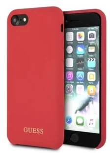 Guess Silicone - Etui iPhone 8 / 7 czerwony - Etui i futerały do telefonów - miniaturka - grafika 2