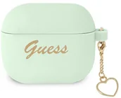 Akcesoria do słuchawek - Guess Guess GUA3LSCHSN AirPods 3 cover zielony/green Silicone Charm Heart Collection GUE001946-0 - miniaturka - grafika 1