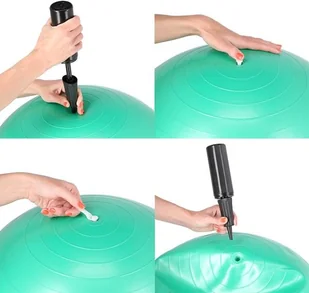 HMS YB01 65CM SZARA PIŁKA GIMNASTYCZNA - Piłki do ćwiczeń - miniaturka - grafika 4