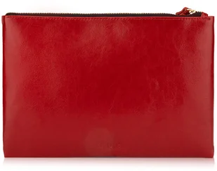 Solier Gold for Women Skórzana kosmetyczka damska FK03 Solier czerwona - Kosmetyczki, organizery i kuferki - miniaturka - grafika 2