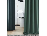 Zasłony - Room99 ZASŁONA ZACIEMNIAJĄCA LAUREL - CIEMNOZIELONA 140x280 TAŚMA 5908224060204 - miniaturka - grafika 1