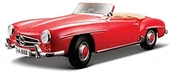 Kolekcjonerskie modele pojazdów - Maisto Mercedes 190SL '55, model samochodu ze sprężynami, skala 1: 18, drzwi i poruszać się maski silnika, gotowy model, skrętne, 24 cm, czerwony (531824) - miniaturka - grafika 1