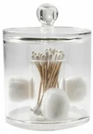 Akcesoria łazienkowe - Compactor Pojemnik z pokrywą na płatki kosmetyczne i patyczki - miniaturka - grafika 1