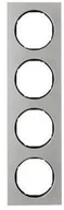 Klawisze i ramki - Berker R3 stal szlachetna/czarny ramka 4 B_10142204 - miniaturka - grafika 1