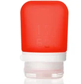 Butelki dla niemowląt - Humangear Silikonowa butelka podróżna na płyny Humangear GoToob+ S - red HG3131-E - miniaturka - grafika 1