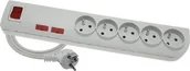 Listwy zasilające - Elgotech Listwa zasilająca PSF przeciwprzepięciowa 5 gniazd 1.5m szary PSF-501 PSF-501 - miniaturka - grafika 1