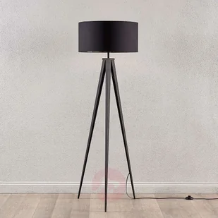 LINDBY Czarno-złota lampa stojąca Benik, trójnóg - Lampy stojące - miniaturka - grafika 4