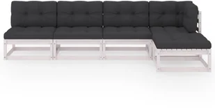 vidaXL 5-cz. zestaw wypoczynkowy do ogrodu, z poduszkami, lita sosna 3076565 - Meble ogrodowe - miniaturka - grafika 2