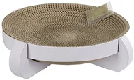 Drapaki dla kotów - Kerbl KERBL 81555 łóżko Platinum z kartonu, catnip 35 x 35 x 10 cm na zadrapania, biały 81555 - miniaturka - grafika 1