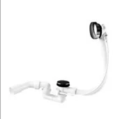 Syfony - PMD Piramida PMD Syfon wannowy z korkiem automatycznym biały SW-AUTO-W - miniaturka - grafika 1