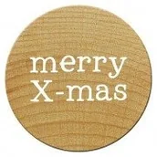 Pozostałe akcesoria dla plastyków - efco Pieczątka mini woodies, Merry X-mas,  15 MM WM0703 - miniaturka - grafika 1