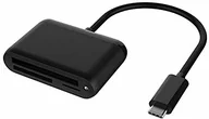 Akcesoria do tabletów i e-booków - PremiumCord PremiumCord adapter USB 3.1 typu C na czytniku kart CFast2.0 + SD 3.0 + Micro SD 3.0, kolor czarny, długość kabla 20 cm ku31sd01 - miniaturka - grafika 1