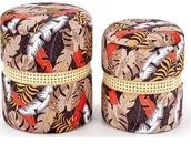 Pufy i podnóżki - Halmar Zestaw dwóch puf KENIA Halmar Wielobarwny V-CH-KENIA-PUFA - miniaturka - grafika 1