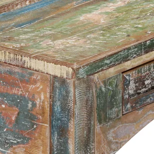 vidaXL Stolik typu konsola, 120x40x75 cm, lite drewno z odzysku - Konsole i sekretarzyki - miniaturka - grafika 6