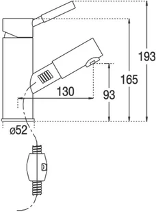 Blue Water bateria umywalkowa z wyciąganą wylewką Denver DEN-BUP.060 złota - Baterie umywalkowe - miniaturka - grafika 3
