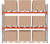 Szafy i regały magazynowe - AJ Regał paletowy Ultimate Moduł podstawowy 9 palet 2500x2750x1100 mm 23703 - miniaturka - grafika 1