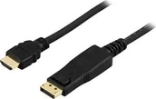 Kable - 3M Kabel DELTACO DisplayPort HDMI czarny Deltaco DP-3030 HDMI Type A til D Deltaco DP-3030 HDMI Type A til D - miniaturka - grafika 1