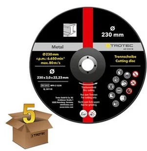 TROTEC Tarcza tnąca metal 230 wygięta, w korzystnym 5-paku - Tarcze do pił TROTEC Tarcza tnąca metal 230 wygięta, w korzystnym 5-paku - Tarcze do pił - miniaturka - grafika 1