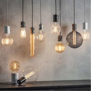 Endon Industrialna LAMPA wisząca URBAN 76586 Endon metalowa OPRAWKA na żarówkę ZWIS loftowy czarny 76586 - Lampy sufitowe - miniaturka - grafika 7