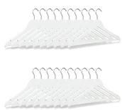 Wieszaki do szafy - Relaxdays wieszak na ubrania wieszak zestaw składający się z drewna, 20er Pack f. koszule do prasowania i spodnie, wys. x szer. x głęb. 23 x 44 x 1 cm, wielokolorowy 10021812_49 - miniaturka - grafika 1