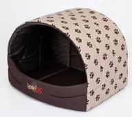 Legowiska dla psów - Hobbydog Budka Suflera Beż w łapki R3 R3 BUSBWL2 - miniaturka - grafika 1